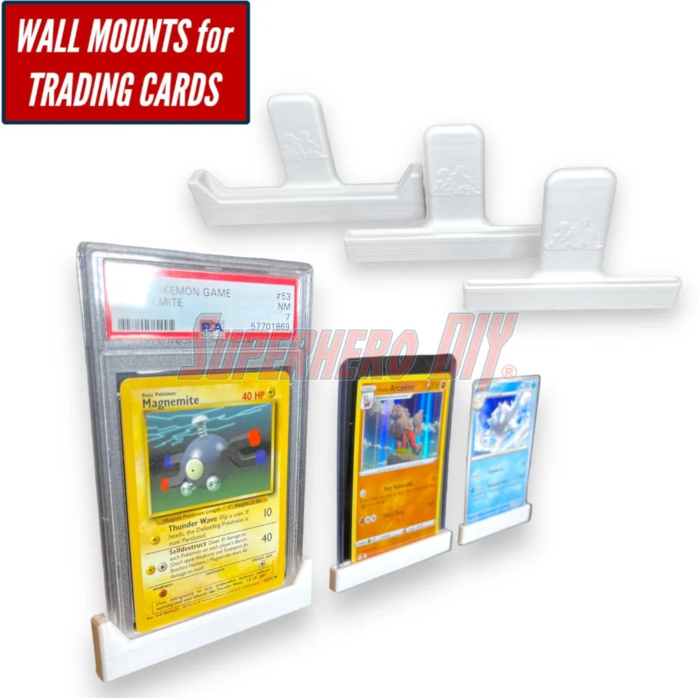 Trading Card Wall Mounts | Display your Trading Cards with ease, fits PSA graded, CGC graded or BGS slabs - Superhero DIY