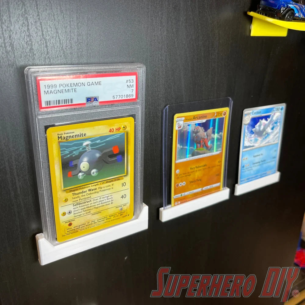 Check out the Trading Card Wall Mounts | Display your Trading Cards with ease, fits PSA graded, CGC graded or BGS slabs from Superhero DIY! The perfect solution for only $1.69