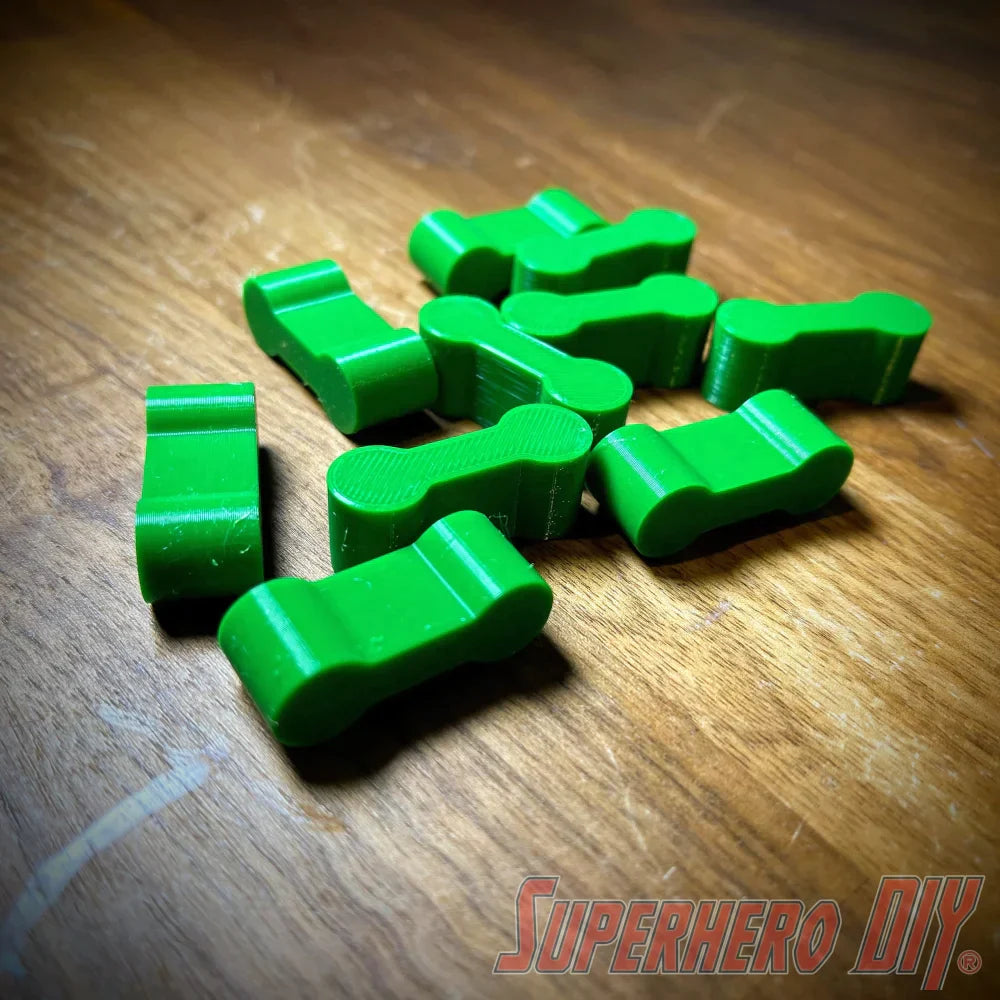 Train Track Connector Piece compatible with Brio or Thomas Wooden Train Track | 3D-printed enhancement for Wooden Train Set - Superhero DIY