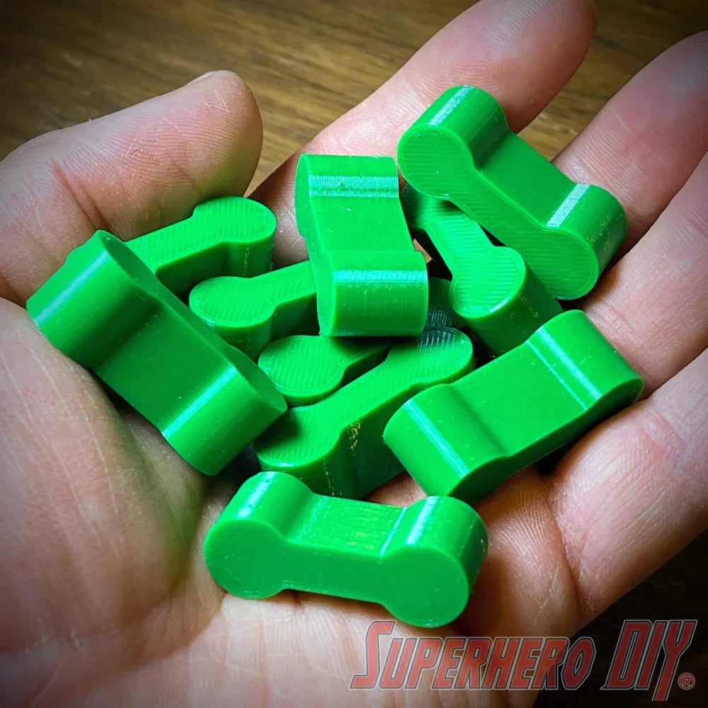 Train Track Connector Piece compatible with Brio or Thomas Wooden Train Track | 3D-printed enhancement for Wooden Train Set - Superhero DIY