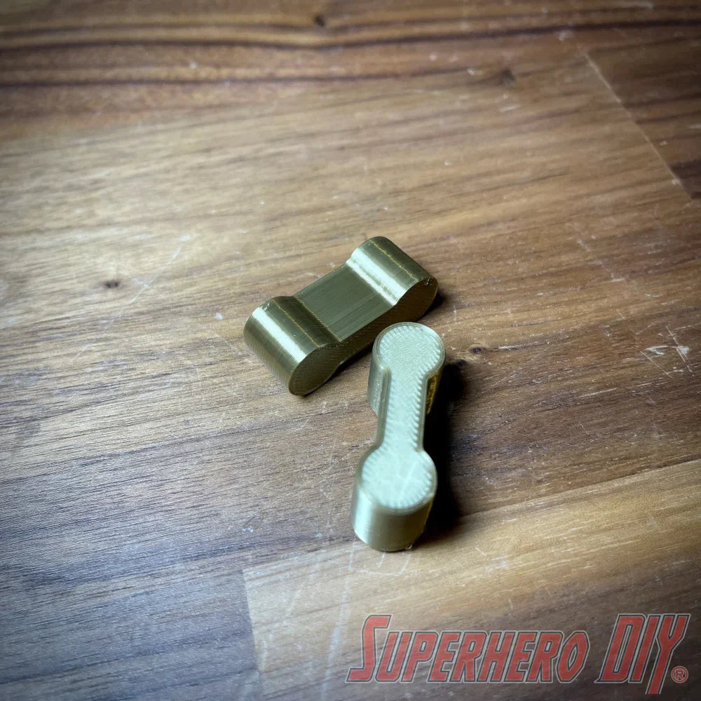 Train Track Connector Piece compatible with Brio or Thomas Wooden Train Track | 3D-printed enhancement for Wooden Train Set - Superhero DIY