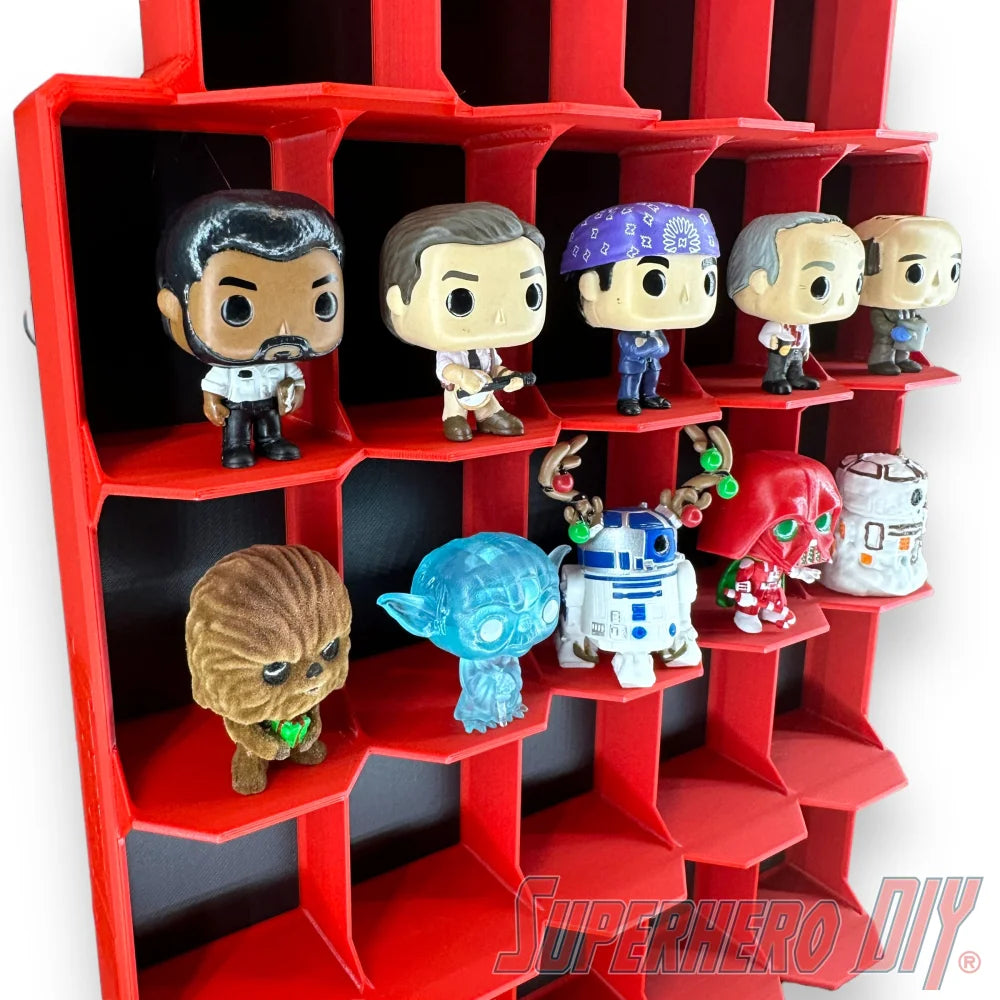 Upright Wall Display for Funko Advent Calendar - Display up to 24 Pocket Pops or Doorables! - Superhero DIY