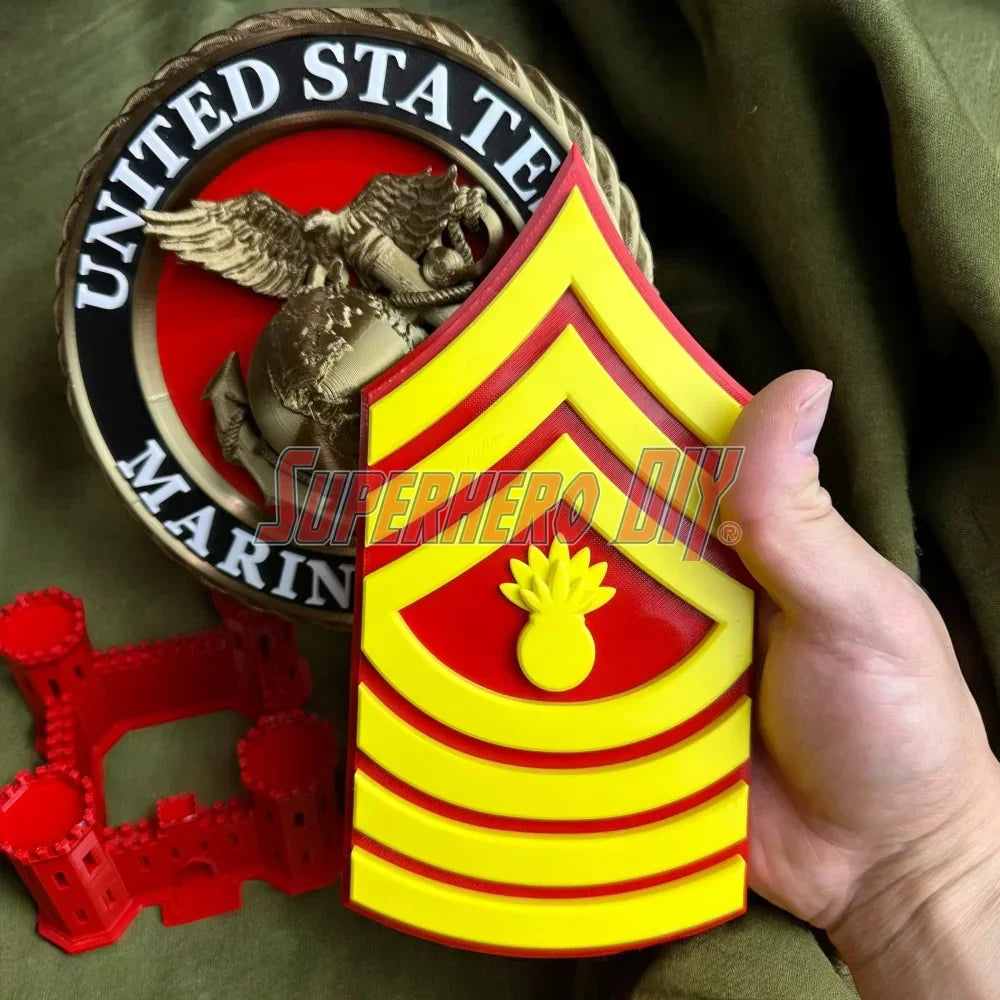 🦅 USMC Enlisted Rank Insignia Display | Multiple Sizes | Marine Corps Rank Military