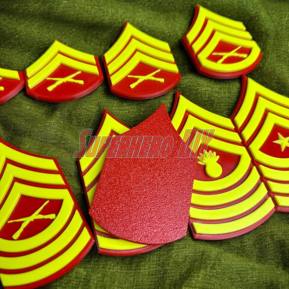 🦅 USMC Enlisted Rank Insignia Display | Multiple Sizes | Marine Corps Rank Military