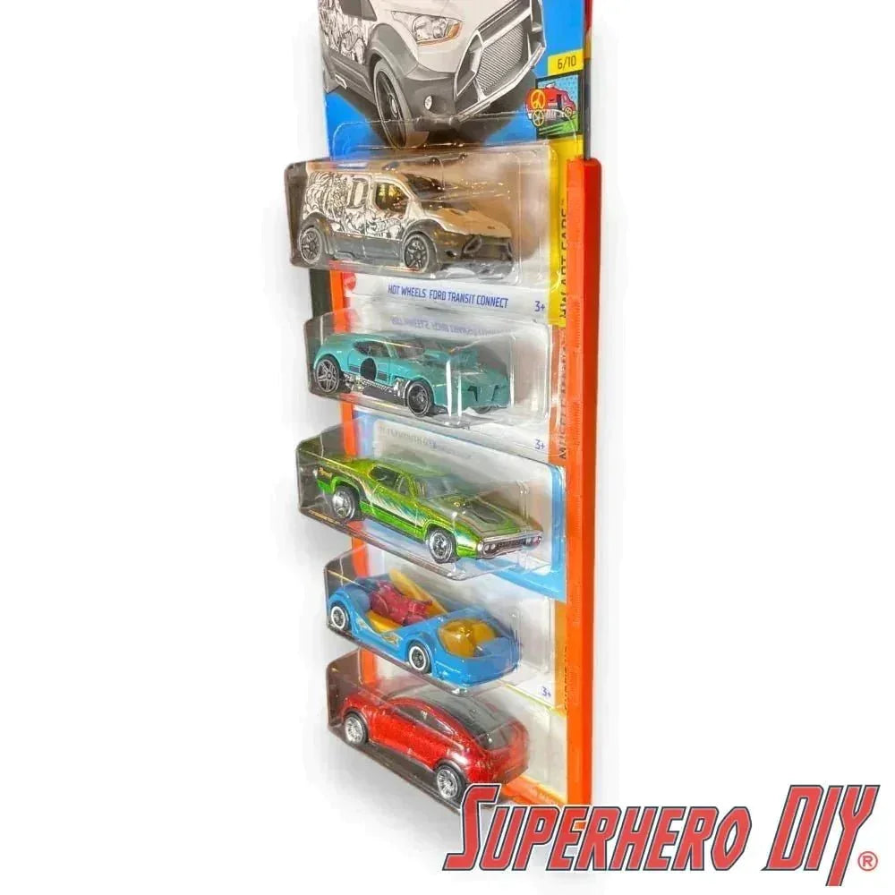 Wall Display Sleeve for 1:64 Scale Vehicles | Display up to 5 Hot Wheels or Matchbox cars with style - Superhero DIY