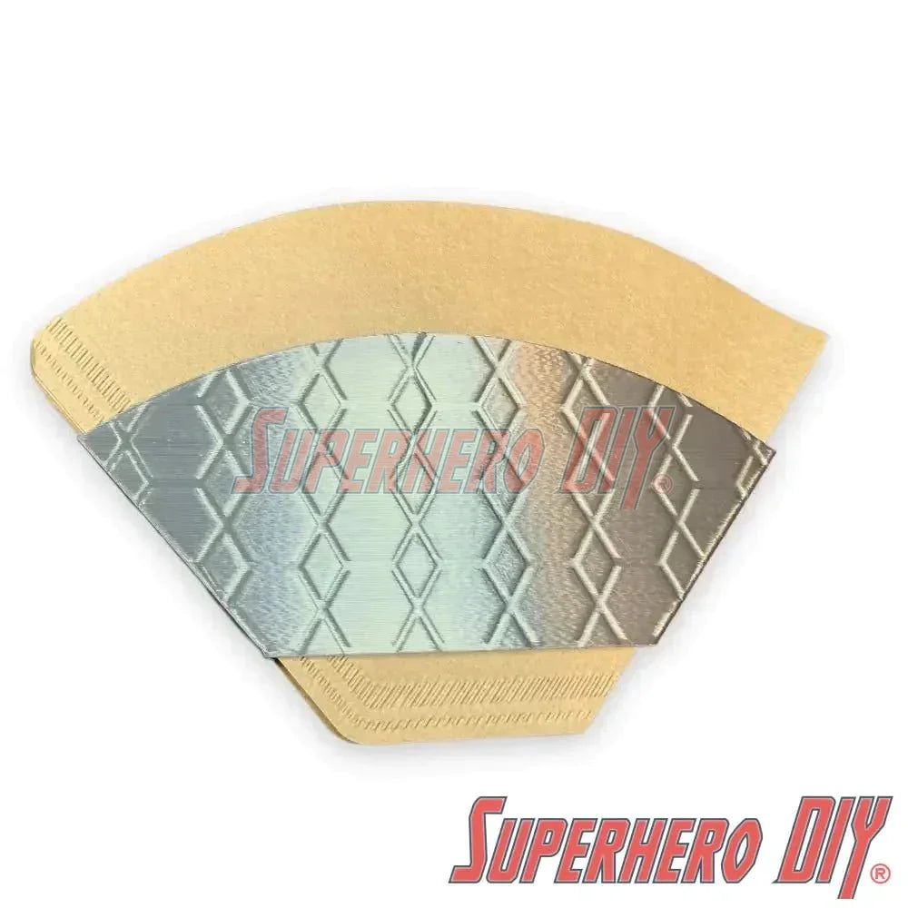 Wall Mount Filter Holder for Pour Over Coffee Filters | Inside Shelf Filter Storage for Paper Coffee Filters | Command strip included - Superhero DIY