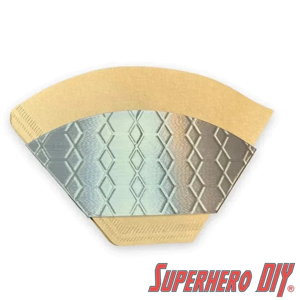 Wall Mount Filter Holder for Pour Over Coffee Filters | Inside Shelf Filter Storage for Paper Coffee Filters | Command strip included - Superhero DIY