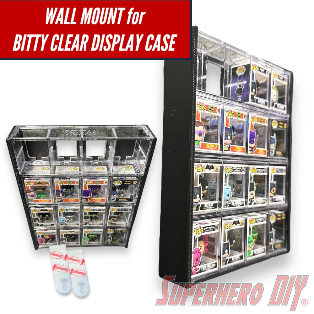 Wall Mount for Bitty Pop Clear Display Case - Superhero DIY