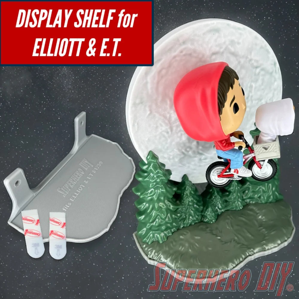 Wall Mount for Elliott & E.T. #1259 | Funko Shelves for Pop Moments - Superhero DIY