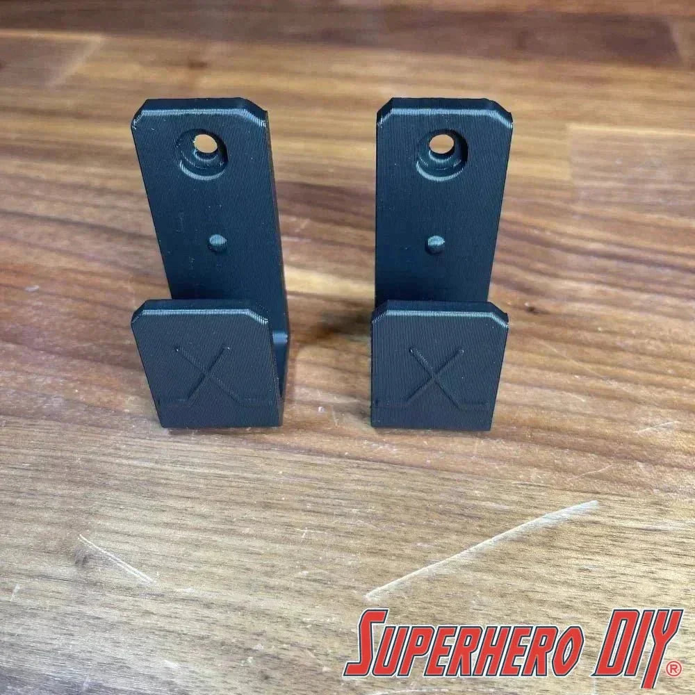 Wall Mount Hockey Stick Hanger | Mount your stick on the wall | Horizontal Ice Hockey Stick Hanger | Comes with screws or Command strips! - Superhero DIY