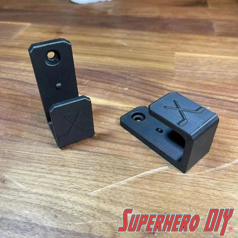 Wall Mount Hockey Stick Hanger | Mount your stick on the wall | Horizontal Ice Hockey Stick Hanger | Comes with screws or Command strips! - Superhero DIY