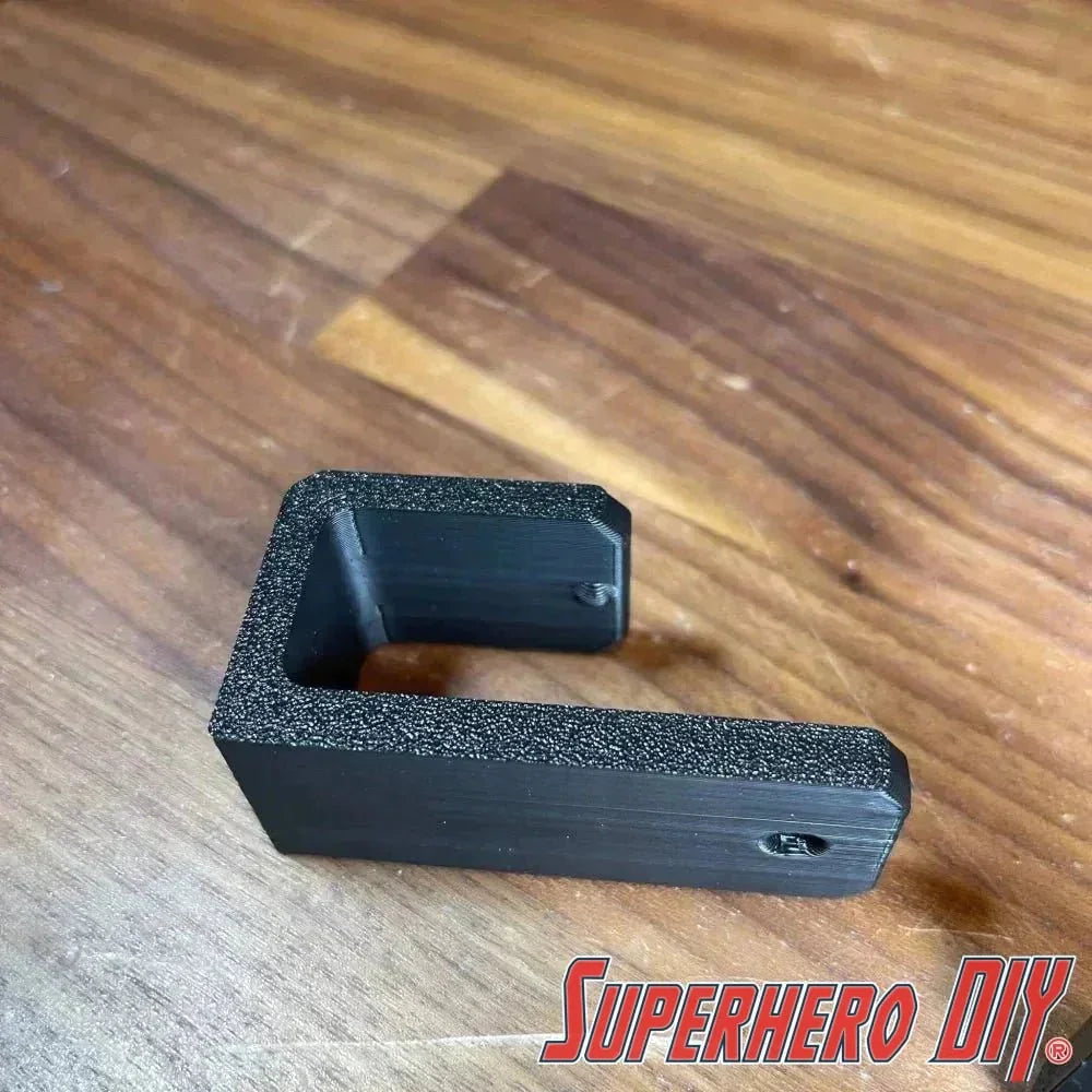 Wall Mount Hockey Stick Hanger | Mount your stick on the wall | Horizontal Ice Hockey Stick Hanger | Comes with screws or Command strips! - Superhero DIY