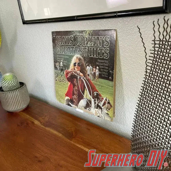 Wall Mount Record Holder | Vinyl Record Holder with 3M command strip | Vinyl Record Storage 3D-printed in color of choice! - Superhero DIY
