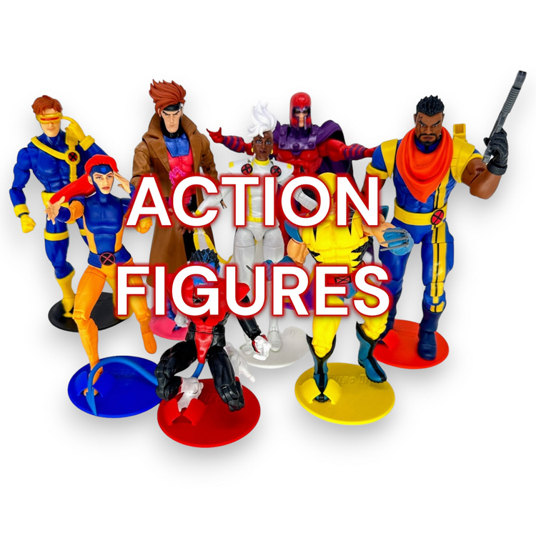 Action Figure display options. Keep your figures standing and looking great with solutions by Superhero DIY