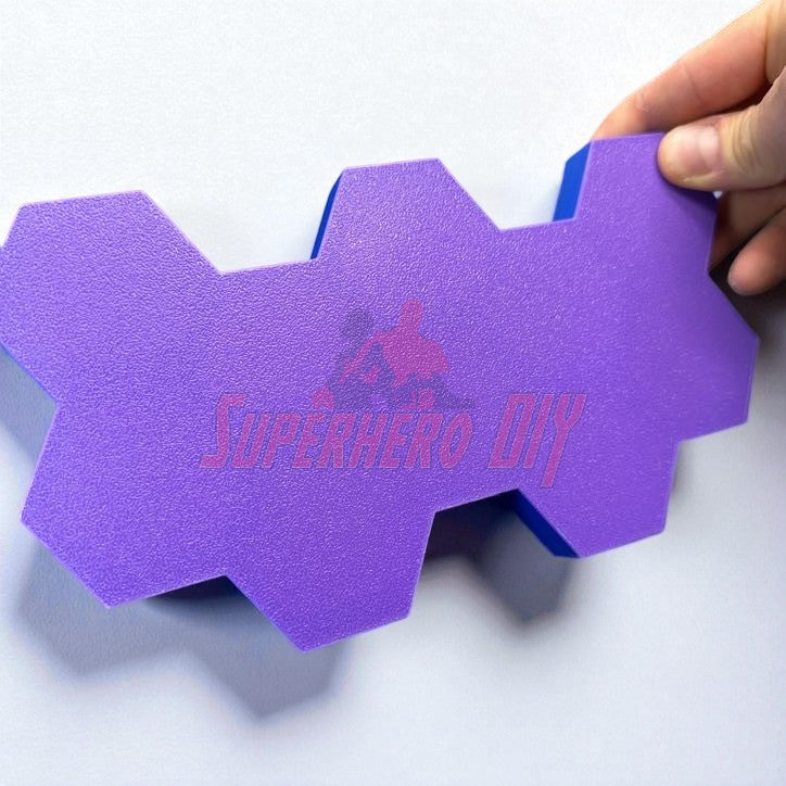 10-Cell honeycomb display for Disney Doorables in purple hexagonal design