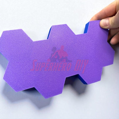 10-Cell honeycomb display for Disney Doorables in purple hexagonal design