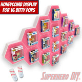 16-CELL Diamond Honeycomb Wall Display for Bitty Pops | Organize Bitty Pops for easy display! - Superhero DIY