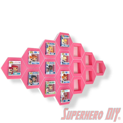 16-CELL Diamond Honeycomb Wall Display for Bitty Pops | Organize Bitty Pops for easy display! - Superhero DIY