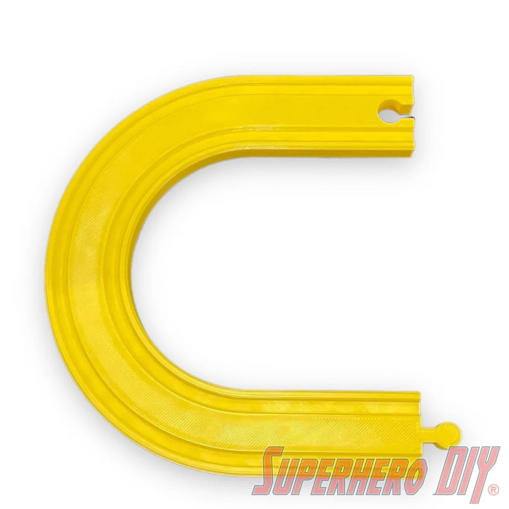 180 Degree Turn compatible with IKEA or BRIO Wooden Train Track | 3D-printed enhancement for Train Set | Turn piece for train track - Superhero DIY
