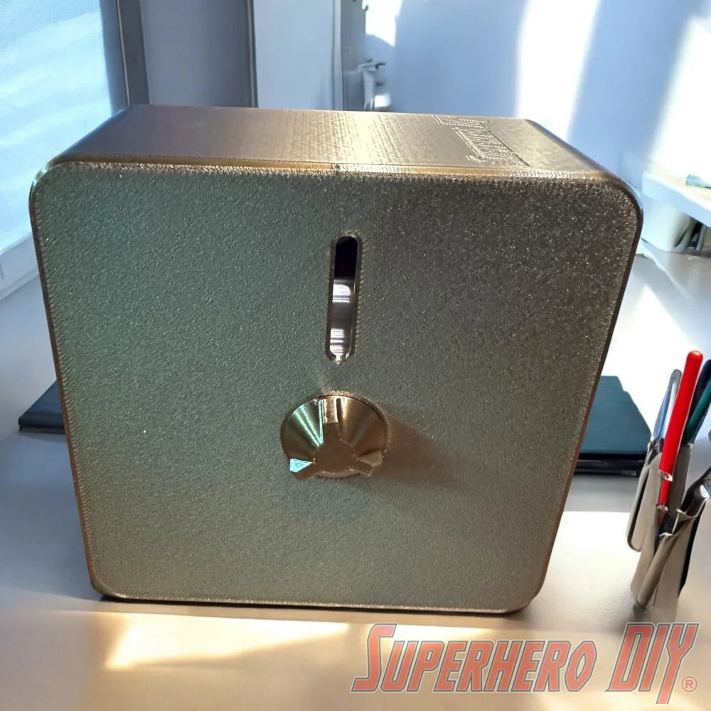 2” Label Dispenser with removable cover | 3D-printed sticker label holder - Superhero DIY