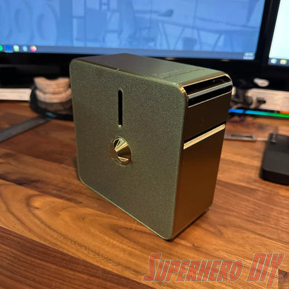 2” Label Dispenser with removable cover | 3D-printed sticker label holder - Superhero DIY