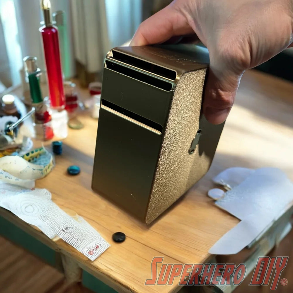 2” Label Dispenser with removable cover | 3D-printed sticker label holder - Superhero DIY