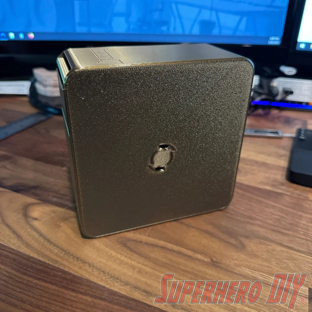 2” Label Dispenser with removable cover | 3D-printed sticker label holder - Superhero DIY