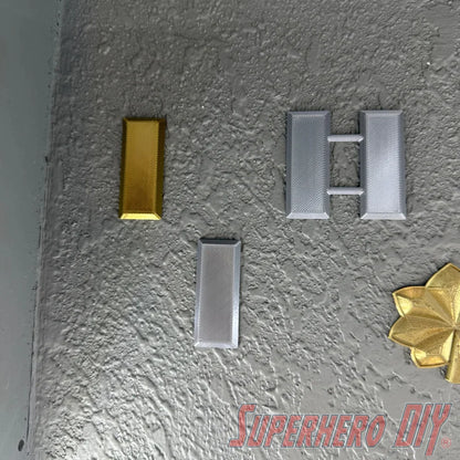 2nd Lieutenant Rank | Ensign US Military Officer Rank Insignia | Authentic rank - multiple sizes! - Superhero DIY