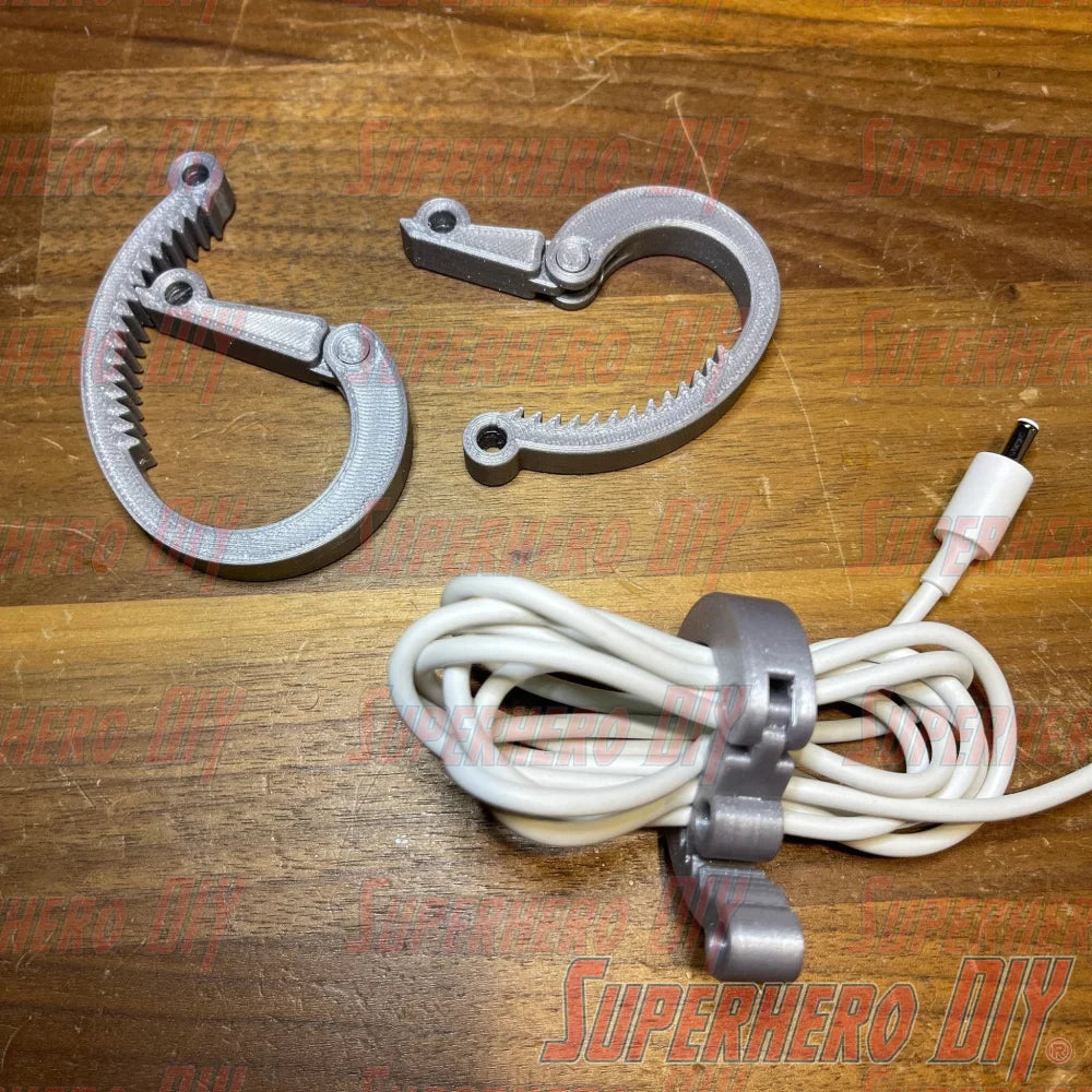 3-PACK Cable Ratchets | SUPER COOL 3D-printed Ratchet Cable Clamp Organizers! Get your cords in order with these ratchet-style cord wraps - Superhero DIY
