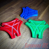3-WAY Triangle Junction Track piece compatible with Brio or Thomas Wooden Train Track | Y Junction | 3D-printed for Wooden Train Set - Superhero DIY