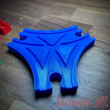 3-WAY Triangle Junction Track piece compatible with Brio or Thomas Wooden Train Track | Y Junction | 3D-printed for Wooden Train Set - Superhero DIY