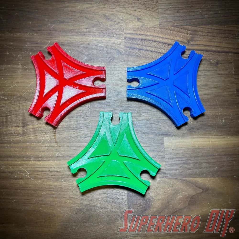 3-WAY Triangle Junction Track piece compatible with Brio or Thomas Wooden Train Track | Y Junction | 3D-printed for Wooden Train Set - Superhero DIY
