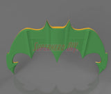 3D-PRINTABLE | 89 Batarang STL file, 1989 Dark Bat prop, dual sided, superhero DIY project, green and orange design