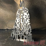3D-PRINTABLE Die a Hero or Become the Villain 3D Silhouette DIGITAL STL FILE - Superhero DIY