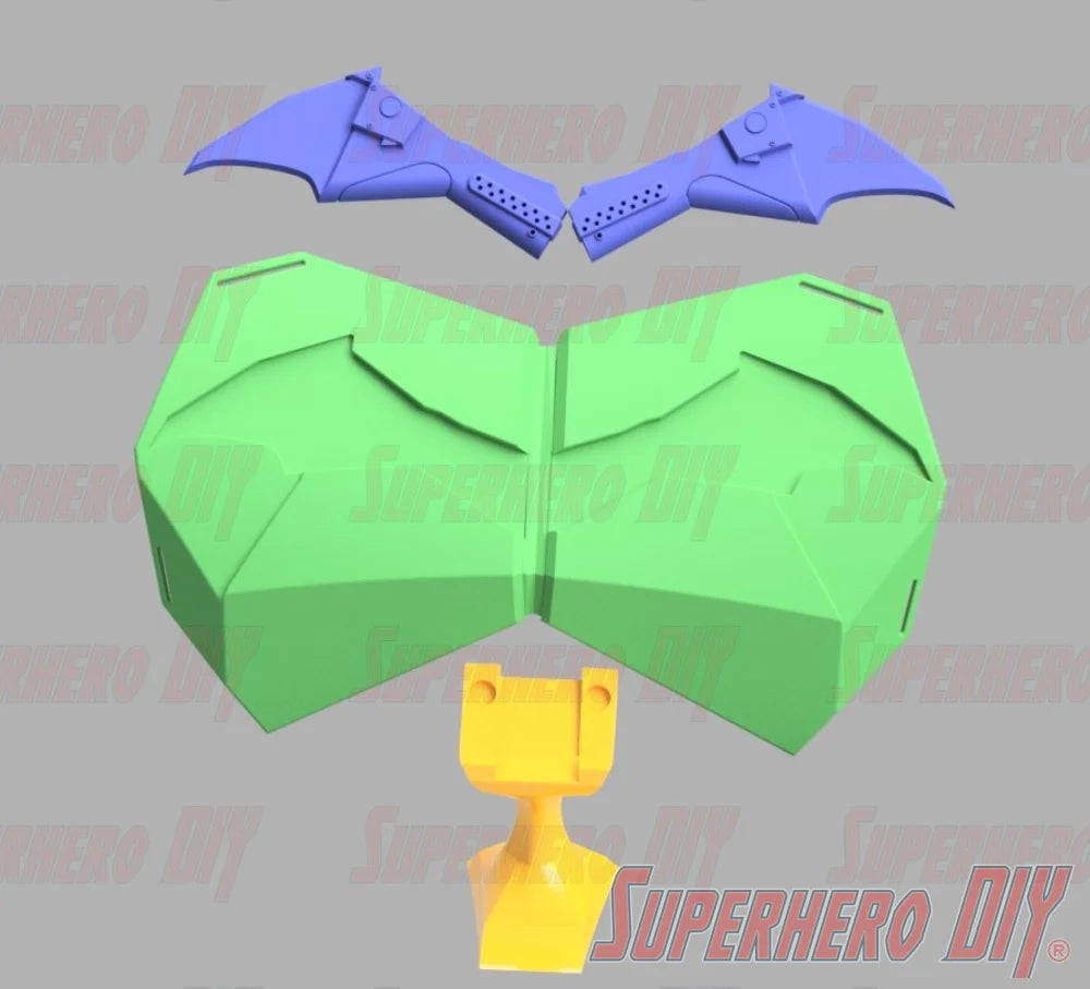 3D PRINTABLE Digital STL File | The Batman 2022 Chest Armor for Cosplay or Display | Magnetic Chest Logo for 2022 Batman costume - Superhero DIY
