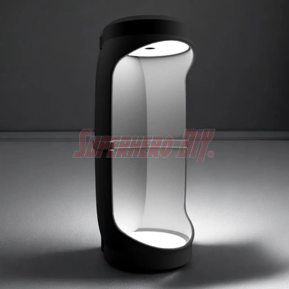 3D-printable Hero Pod wall-mounted action figure display with LED lighting support, designed for 6-inch collectibles like DC Multiverse or Marvel Legends