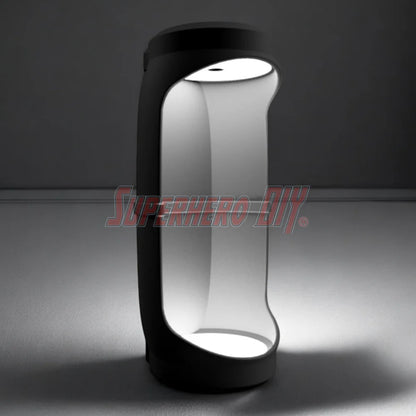 3D-printable Hero Pod wall-mounted action figure display with LED lighting support, designed for 6-inch collectibles like DC Multiverse or Marvel Legends