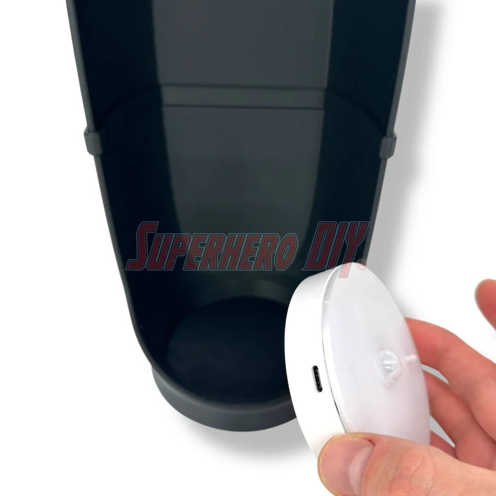 3D-printable Hero Pod wall-mounted action figure display with LED lighting support, designed for 6-inch collectibles like DC Multiverse or Marvel Legends