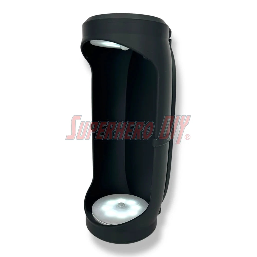 3D-printable Hero Pod wall-mounted action figure display with LED lighting support, designed for 6-inch collectibles like DC Multiverse or Marvel Legends