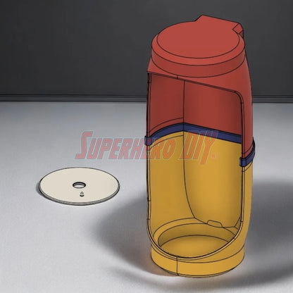 3D-printable Hero Pod wall-mounted action figure display with LED lighting support, designed for 6-inch collectibles like DC Multiverse or Marvel Legends