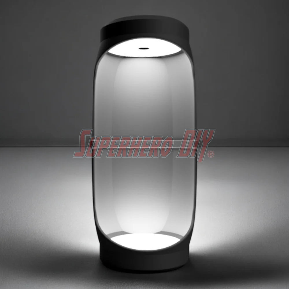 3D-printable Hero Pod wall-mounted action figure display with LED lighting support, designed for 6-inch collectibles like DC Multiverse or Marvel Legends