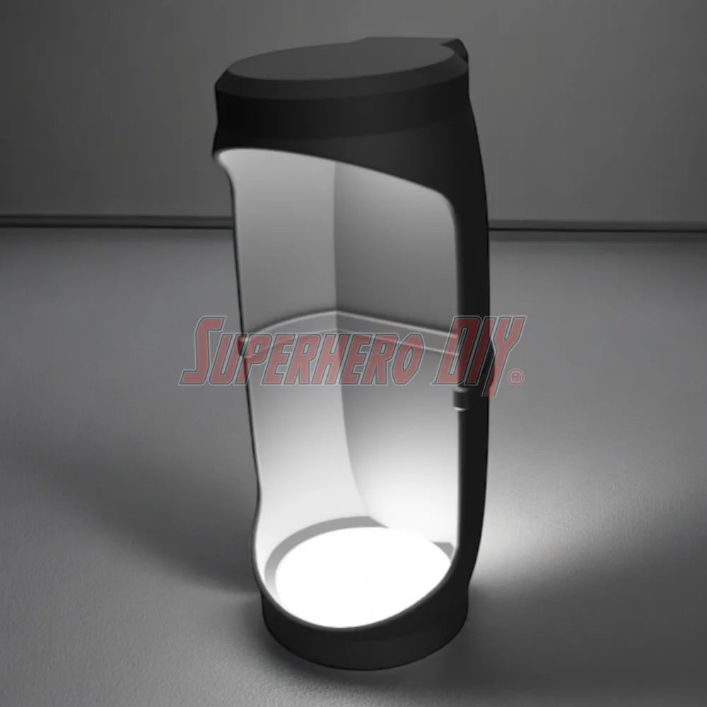 3D-printable Hero Pod wall-mounted action figure display with LED lighting support, designed for 6-inch collectibles like DC Multiverse or Marvel Legends