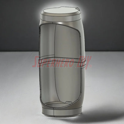 3D-printable Hero Pod wall-mounted action figure display with LED lighting support, designed for 6-inch collectibles like DC Multiverse or Marvel Legends