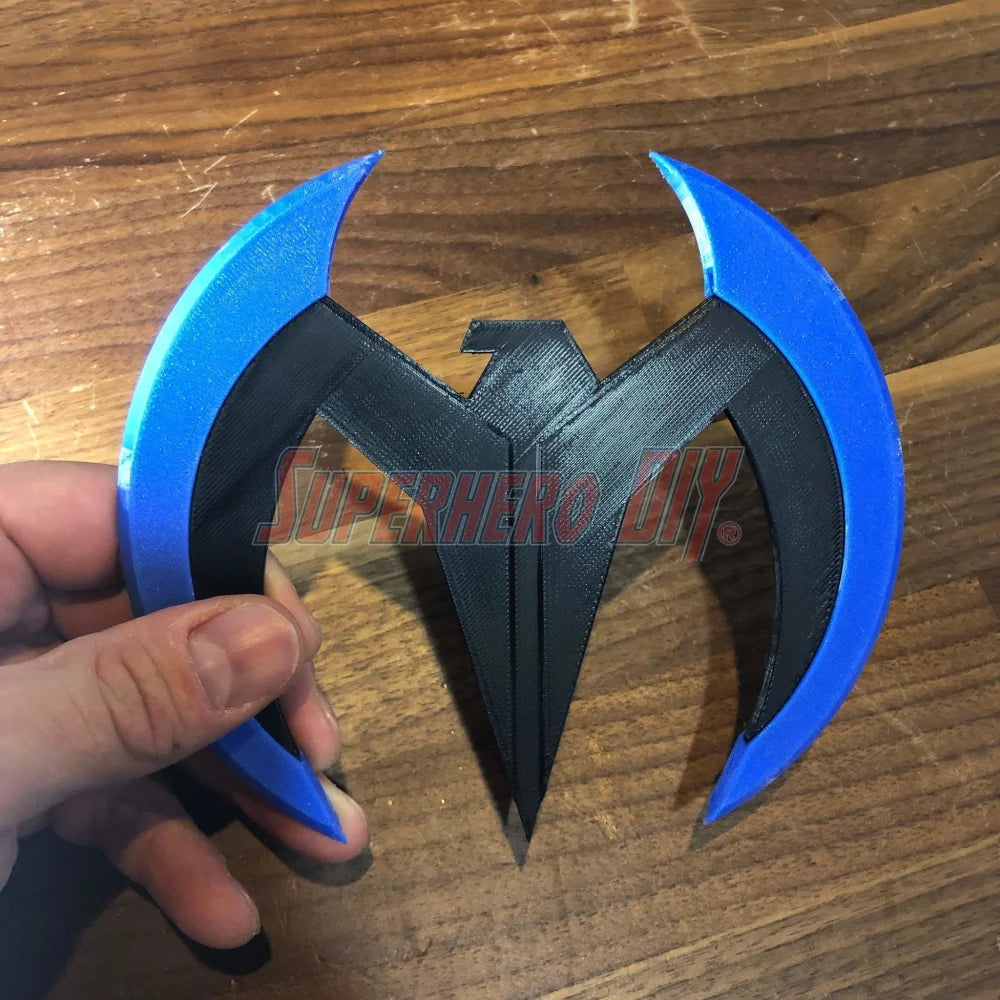 Night Bird Guy Wing Throwie Thing / Wingalingding / Bird logo - Superhero DIY