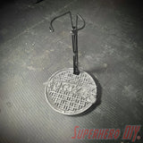 3D-PRINTABLE TMNT Sewer Cover for 1/4 scale figure stand DIGITAL STL FILE | Great for NECA 16" Turtles - Superhero DIY
