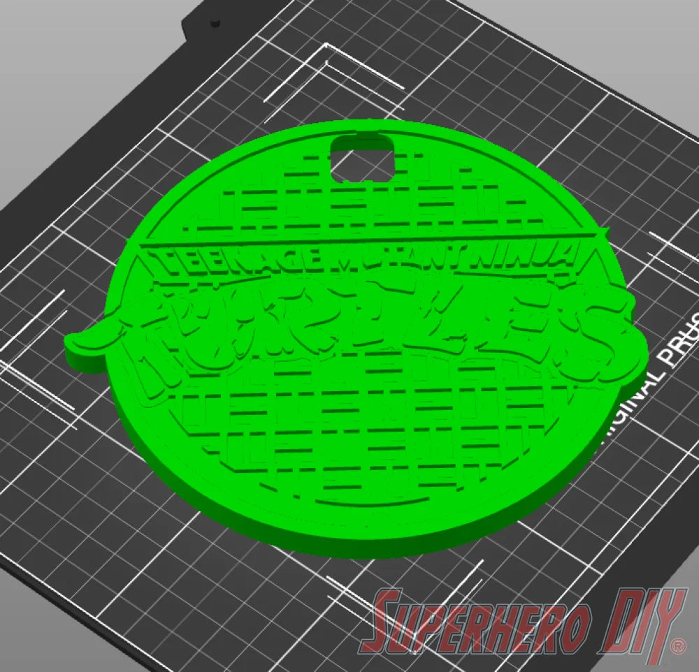 3D-PRINTABLE TMNT Sewer Cover for 1/4 scale figure stand DIGITAL STL FILE | Great for NECA 16" Turtles - Superhero DIY