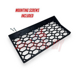 Floating shelf for Funko Pop 3-pack with mounting screws included and a honeycomb design.