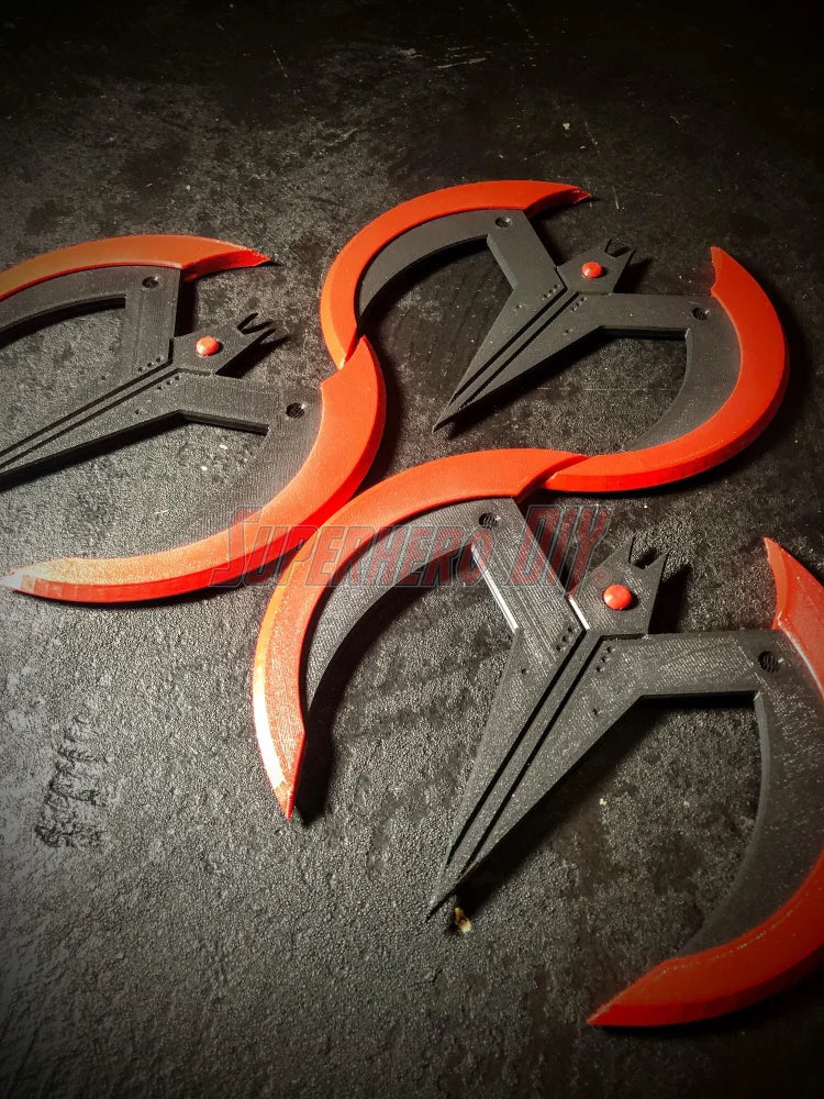 3D-printable Beyond Batarang STL file digital download showcasing futuristic night bat guy props for cosplay or display.
