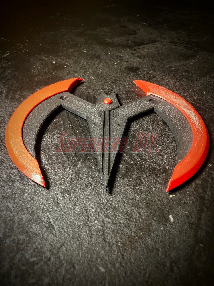 3D-printable Beyond Batarang STL file for future night bat guy cosplay or display prop, digital download not physical item.
