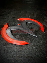 3D-printable Beyond Batarang STL file for future night bat guy cosplay prop displayed on dark surface